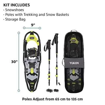 Yukon Charlies Pro Snowshoe Kit for Winter Adventures