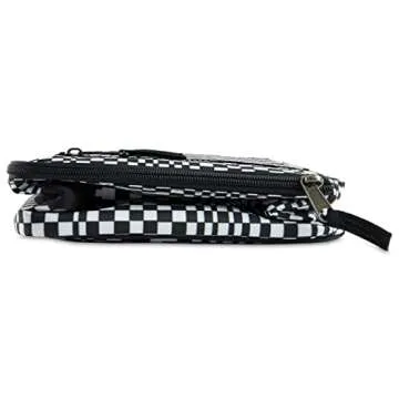 PackIt Freezable Classic Lunch Box, Checked Out, Built with EcoFreeze Technology, Collapsible, Reusable, Zip Closure With Zip Front Pocket and Buckle Handle, Perfect for School Lunches