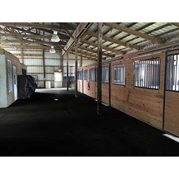 American Floor Mats - Horse/Stable Mats - Heavy Duty Stall Mats - Thick, Durable Rubber Flooring Solid Black 3/8" Thick - 3' x 4' Mat