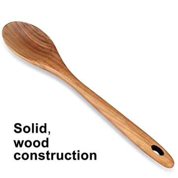14 Inch Large Wooden Spoon - Nonstick Teak Kitchen Utensil
