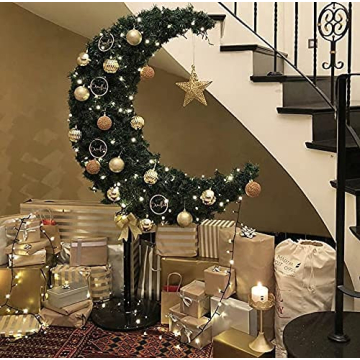6FT Lighted Crescent Moon Eid Tree for Festive Occasions