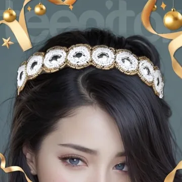 5Pcs Rhinestone Beaded Hairbands Women Fashion Accessory