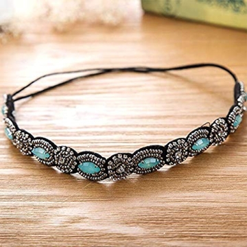 5Pcs Rhinestone Beaded Hairbands Women Fashion Accessory
