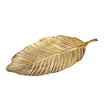 Vintage Iron Gold Leaf Style Serving Tray Perfume Organizer Candle Tray Vanity Gold Tray Jewelry Dis...