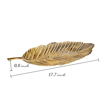 Vintage Iron Gold Leaf Tray for Home Decor and Gifts