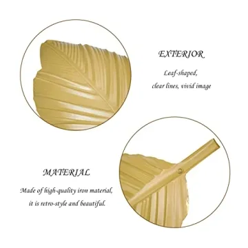 Vintage Iron Gold Leaf Tray for Home Decor and Gifts