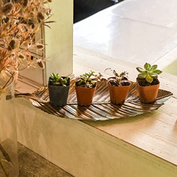 Vintage Iron Gold Leaf Tray for Home Decor and Gifts