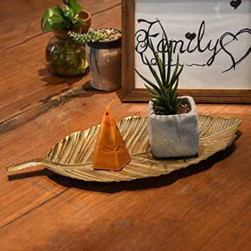 Vintage Iron Gold Leaf Tray for Home Decor and Gifts