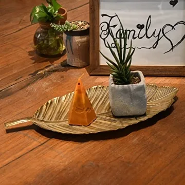 Vintage Iron Gold Leaf Tray for Home Decor and Gifts