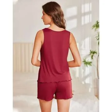 Ekouaer 2 Pack Women’s Soft Pajama Set for Summer