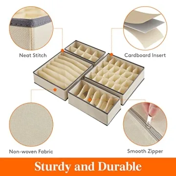 Lifewit Drawer Underwear Organizer Set for Effective Storage