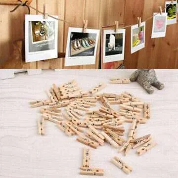 Mini Clothespins Craft Boutique - 200 Natural Wood Pins