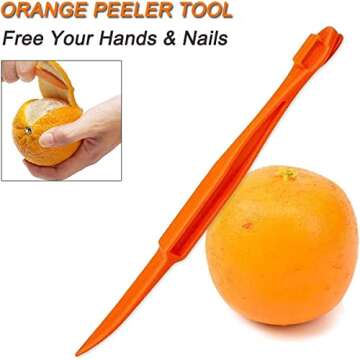 Orange Citrus Peelers Citrus Lemon Citrus Peel Cutter Plastic Easy Slicer Cutter Peeler Remover Open...