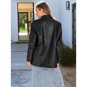 AUTOMET Women's Stylish Faux Leather Jacket for All Occasions