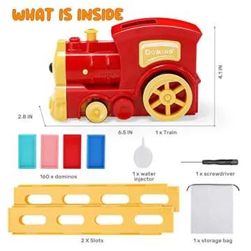 Skirfy Kids Domino Train Set - 160PCS Fun Learning Toy