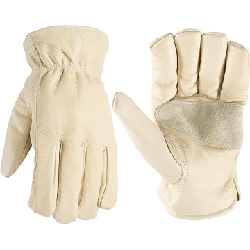 Wells Lamont Men's Leather Work Gloves - Reinforced Palm for DIY, Yardwork & More