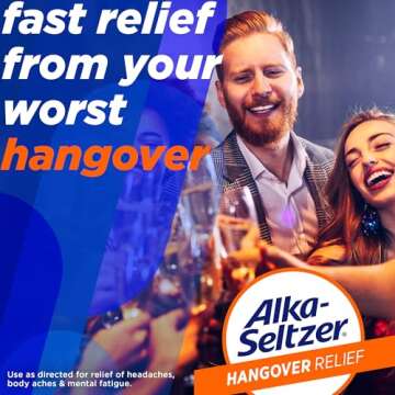 Alka-Seltzer Hangover Relief Tablets, Fast Relief Starts In About 15 Minutes for Headaches, Body Ach...