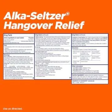 Alka-Seltzer Hangover Relief Tablets, Fast Relief Starts In About 15 Minutes for Headaches, Body Aches & Mental Fatigue, Bachelorette & Bachelor Party Packs 60 Count (3 Boxes, 20 Tablets Each)