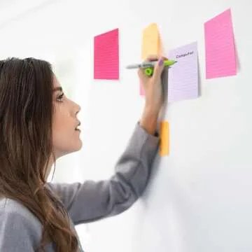 4X6 Lined Sticky Notes - Durable & Colorful Memo Pads