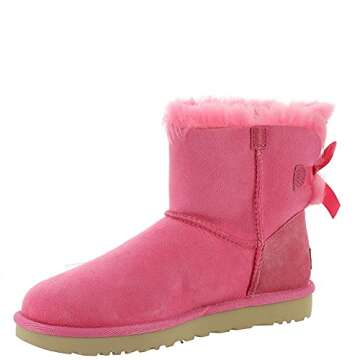 UGG Women's Mini Bailey Bow II Fashion Boot, Pink Rose, 6