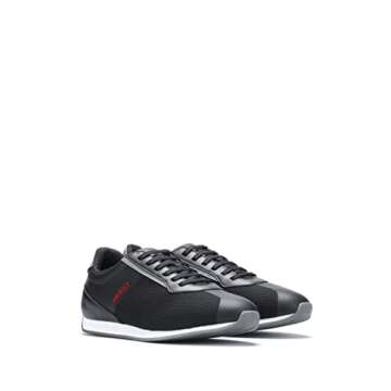 HUGO Men's Low-Top Sneakers - Stylish Comfort Black 6.5
