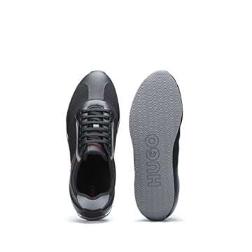 HUGO Men's Low-Top Sneakers - Stylish Comfort Black 6.5