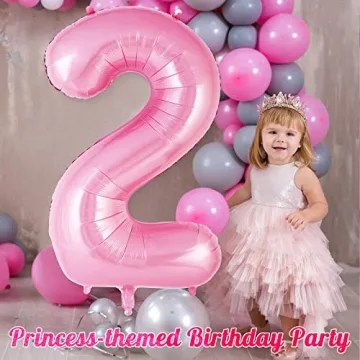 Jumbo 40 Inch Pink Number 2 Balloon for Birthdays