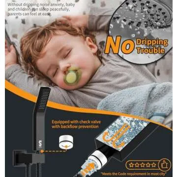 SR SUN RISE 12 Inches Matte Black Shower System 12 Inch Brass Bathroom Luxury Rain Mixer Shower Combo Set Wall Mounted Rainfall Shower Head System Shower Faucet Rough-in Valve Body and Trim Included