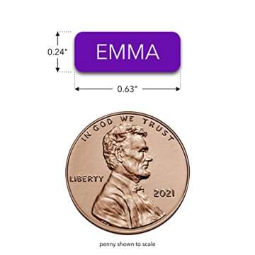 Personalized Name Labels (210 Labels) (0.63" × 0.24") Mini Custom Name Stickers - Waterproof Name Labels for Kids, Toddlers and Parents