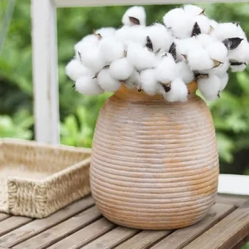 OOIT Ceramic Rustic Vase - Unique Decorative Home Decor