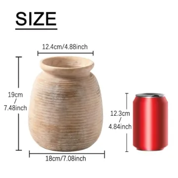 OOIT Ceramic Rustic Vase - Unique Decorative Home Decor