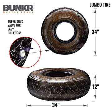 BUNKR BattleZone Battle Royale Set (4 Piece) - Inflatable BUNKRs Compatible with Nerf - Perfect for Nerf Party