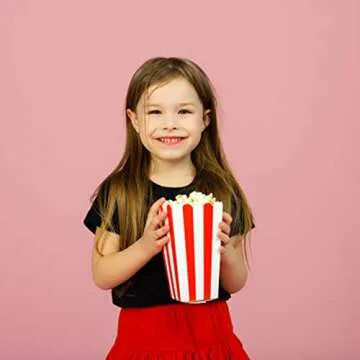 Adorox Movie Theater Style Popcorn Containers - Set of 4