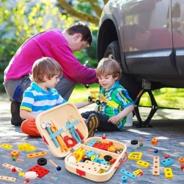 Goodfuns 56 Pcs Kids Tool Set for Creative Builders