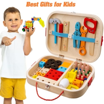 Goodfuns 56 Pcs Kids Tool Set for Creative Builders