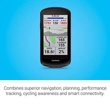 Garmin Edge® 1040 Solar, GPS Bike Computer with Solar Charging Capabilities, On and Off-Road, Spot-On Accuracy, Long-Lasting Battery, Device Only