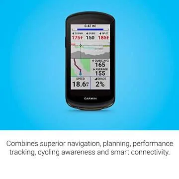 Garmin Edge® 1040 Solar, GPS Bike Computer with Solar Charging Capabilities, On and Off-Road, Spot-On Accuracy, Long-Lasting Battery, Device Only