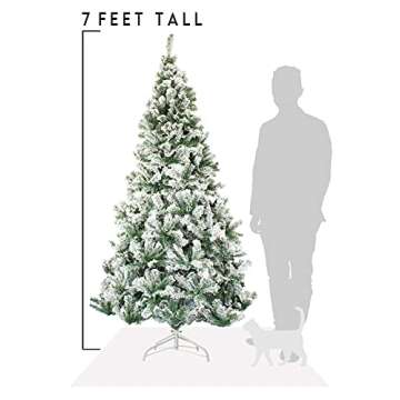 Perfect Holiday PVCS-7 Christmas Trees, 7 ft, Green/Flocked