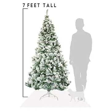 Perfect Holiday PVCS-7 Christmas Trees, 7 ft, Green/Flocked