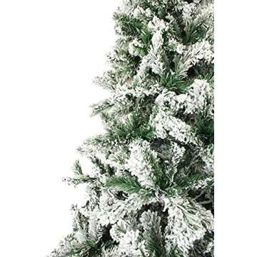 Perfect Holiday PVCS-7 Christmas Trees, 7 ft, Green/Flocked