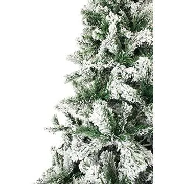 Perfect Holiday PVCS-7 Christmas Trees, 7 ft, Green/Flocked