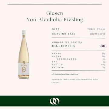 Enjoy Giesen Non-Alcoholic Riesling, Low Calorie Delight