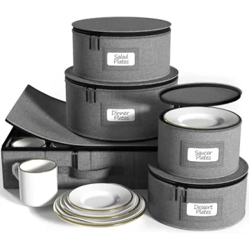 Durable Sorbus China Storage Containers Set - Protect and Organize Your Dinnerware