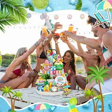 21 Pcs Summer Decor Set - Gnome & Beach-themed Decor