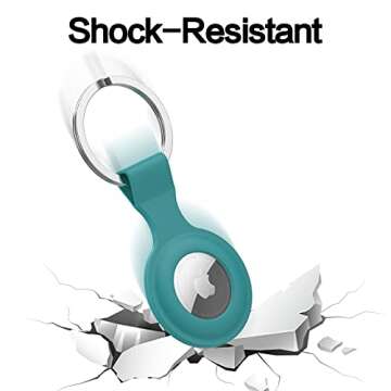 [4 Pack] Luminous Airtag Case Compatible with Apple Airtag 2021, with 8Pcs Screen Protector, Anti-Sc...