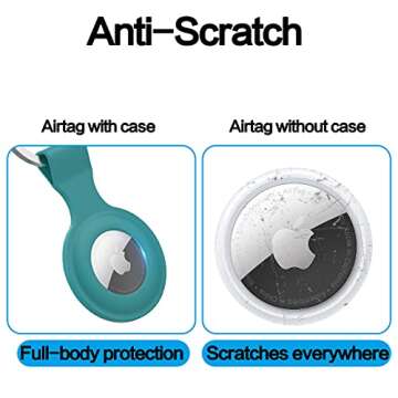 Luminous Airtag Case with Key Ring Set for Apple 2021
