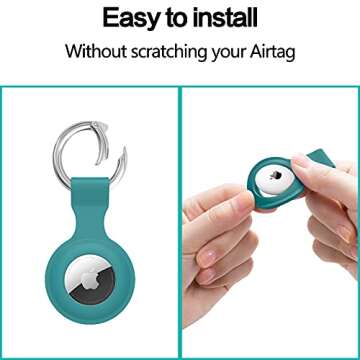 Luminous Airtag Case with Key Ring Set for Apple 2021