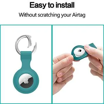 Luminous Airtag Case with Key Ring Set for Apple 2021