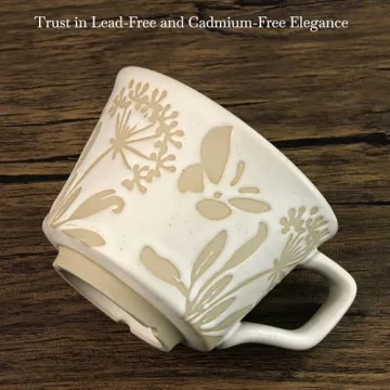 Stunning LINVIA Ceramic Coffee Mug with Butterfly Design