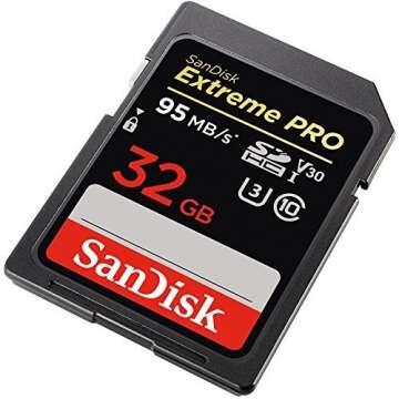SanDisk 32GB SDHC Extreme Pro Memory Card Works with Panasonic Lumix G85, G85MK, GH5s, G9 Mirrorless Camera 4K V30 (SDSDXXG-032G-GN4IN) Bundle with (1) Everything But Stromboli Combo Card Reader